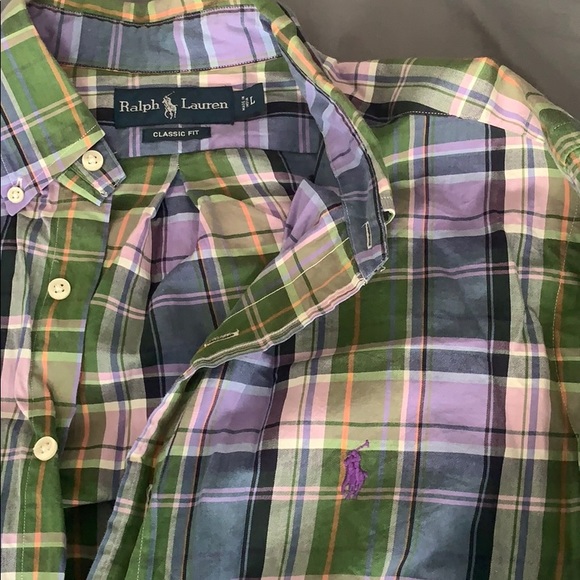 Ralph Lauren plaid button up dress shirt - Picture 2 of 2